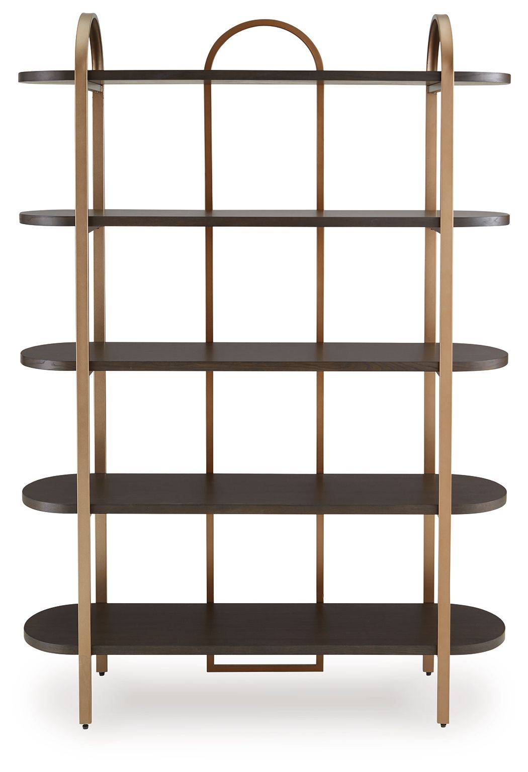 Brentmour - Brown / Gold Finish - Bookcase