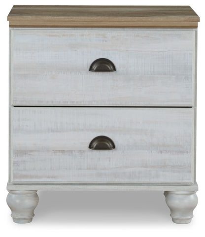 Haven Bay - Brown / Beige - Two Drawer Night Stand