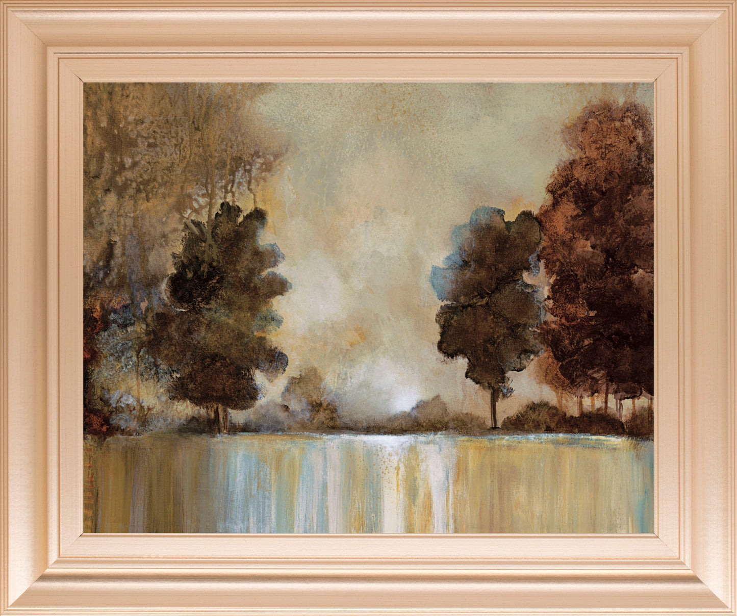 Morning Mist By Cat Tesla - Framed Print Wall Art - Dark Brown