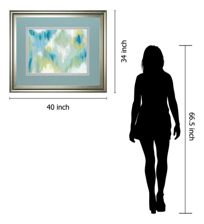 Energetic By Rita Vindedzis - Framed Print Wall Art - Blue