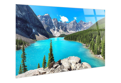 Moraine Vista Tempered Glass - Blue / Green
