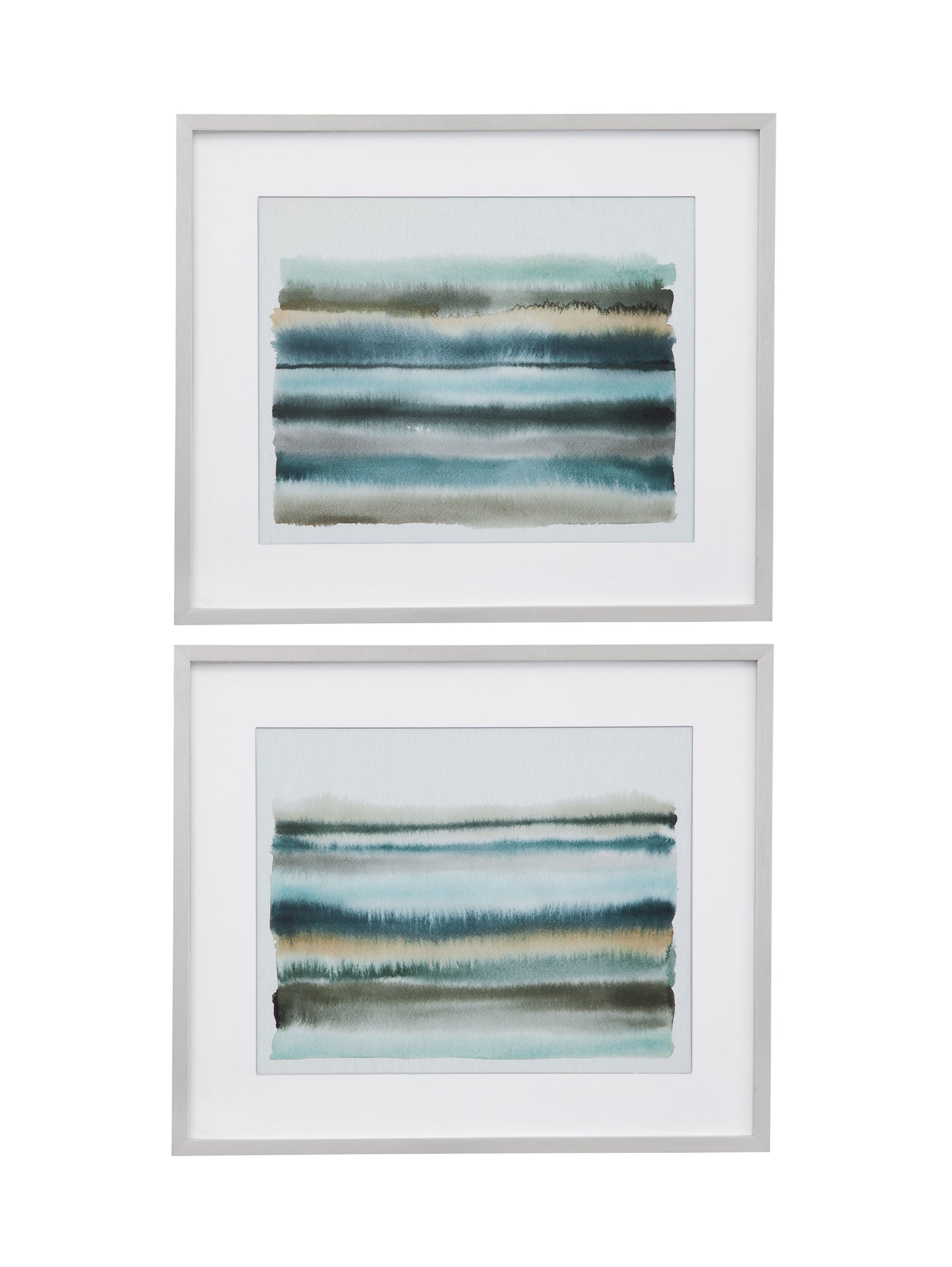 Shone Shore - Framed Print (Set of 2) - Pearl Silver