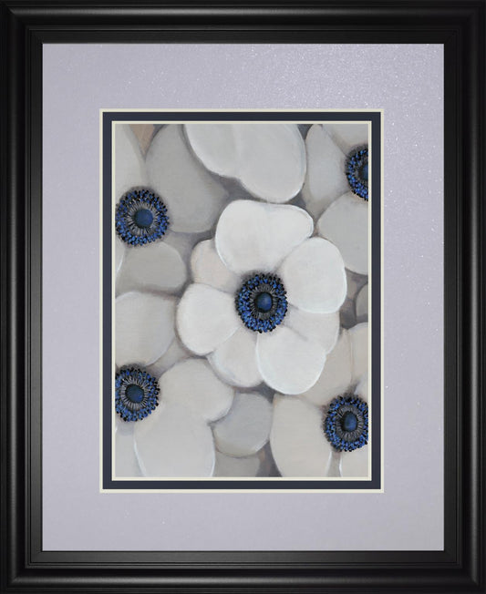 34x40 White Anemone I By Tim OToole - Dark Gray