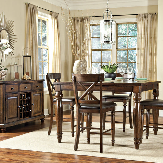 Kingston - X-Back Stool - Raisin