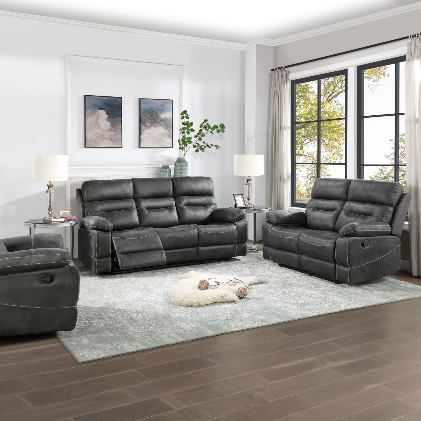 Rudger - Manual Motion Loveseat