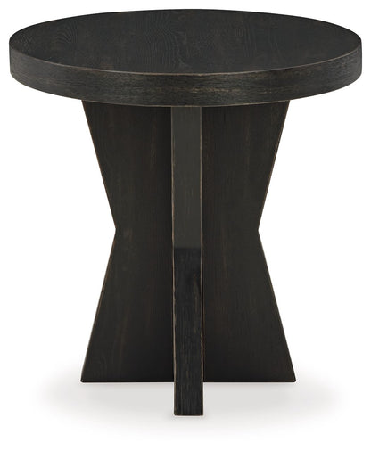 Galliden - Black - Round End Table