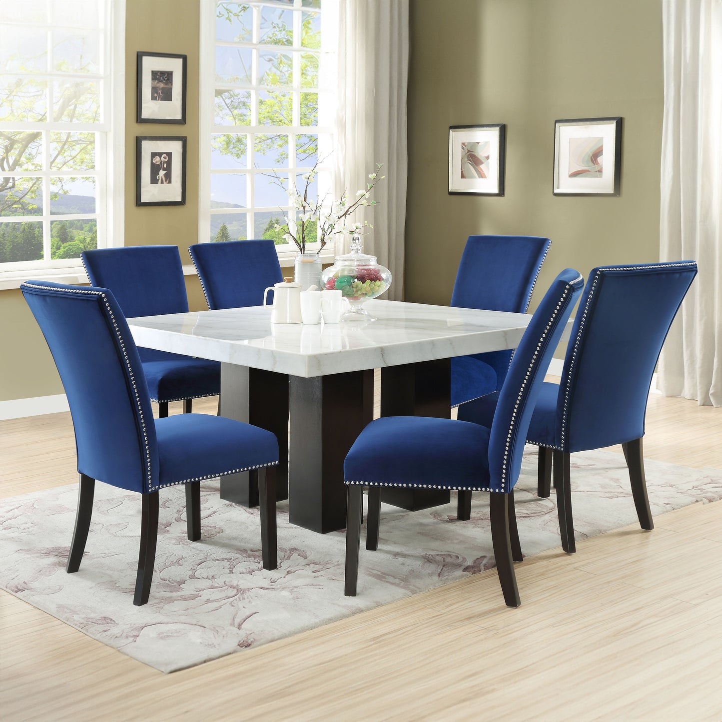 Camila - Square Dining Set - White Top