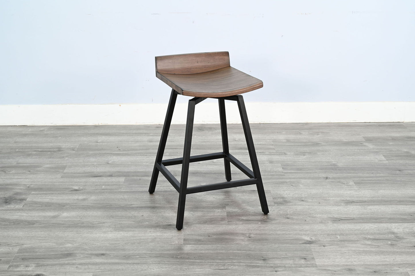 Doe Valley - 24"H Wood Swivel Stool - Buckskin
