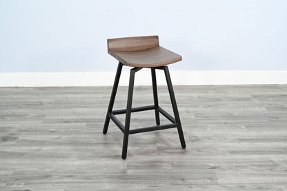 Doe Valley - 24"H Wood Swivel Stool - Buckskin