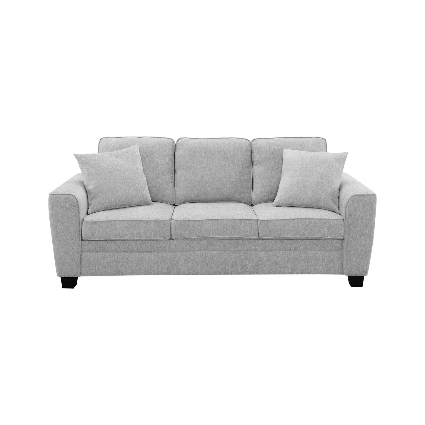 Ashbury - Sofa With 2 Pillows - Soft Gray