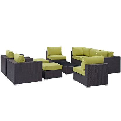 Convene 10 Piece Outdoor Patio Sectional Set