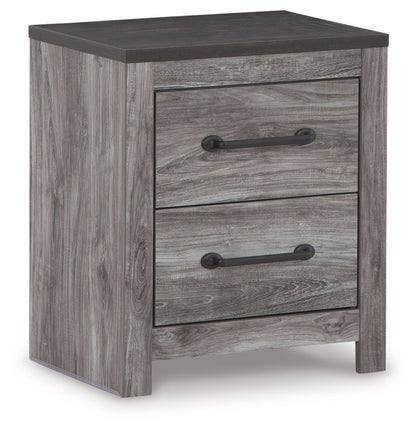 Bronyan - Dark Gray - Two Drawer Night Stand