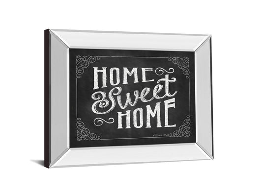 Home Sweet Home By Susan Ball - Mirror Framed Print Wall Art - Dark Gray
