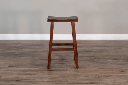 Santa Fe - Saddle Seat Stool With Wood Seat