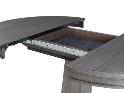 Foundry - Pedestal Table - Brushed Pewter