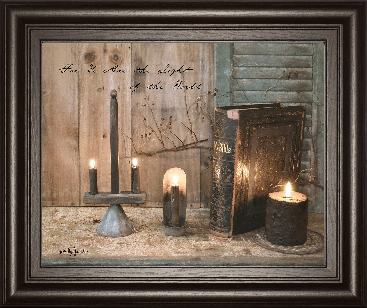 For Ye Are The Light By Billy Jacobs - Framed Print Wall Art - Black