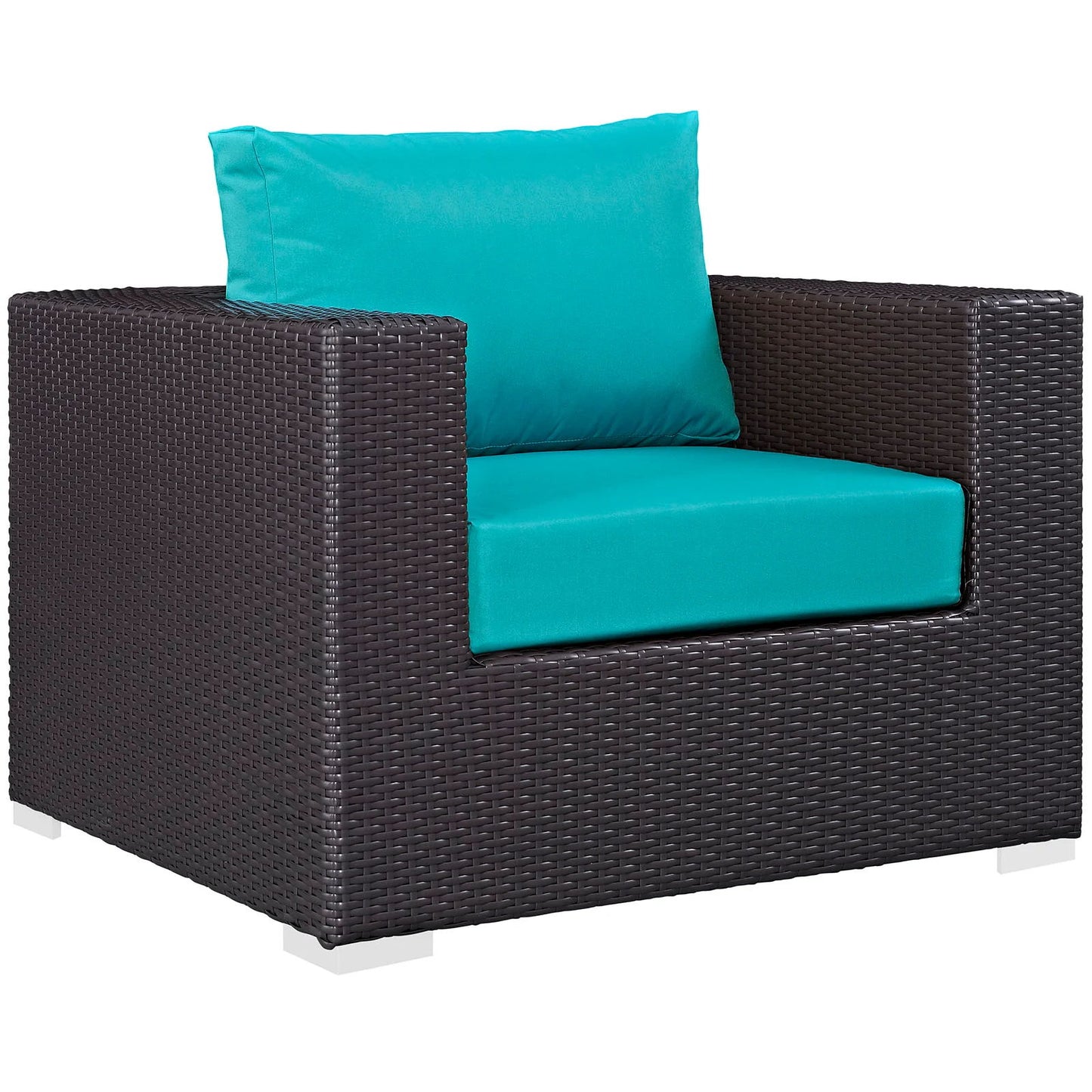 Convene 10 Piece Turquoise Outdoor Patio Sectional Set