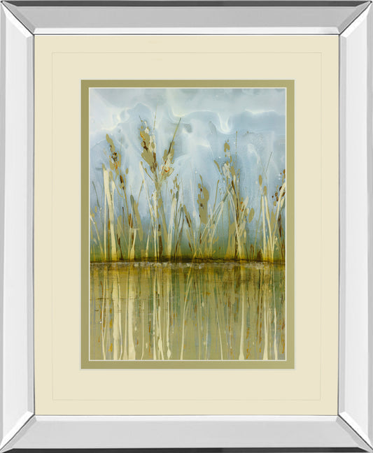 Allure By Hollack - Mirror Framed Print Wall Art - Blue