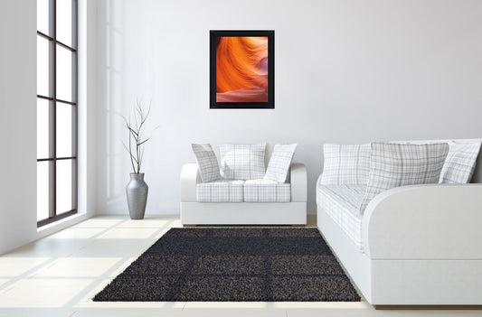 Canyon Flame - 28" x 34" Framed Wall Art - Orange
