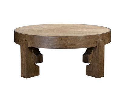 Canyon - Cocktail Table - Espresso / Travertine