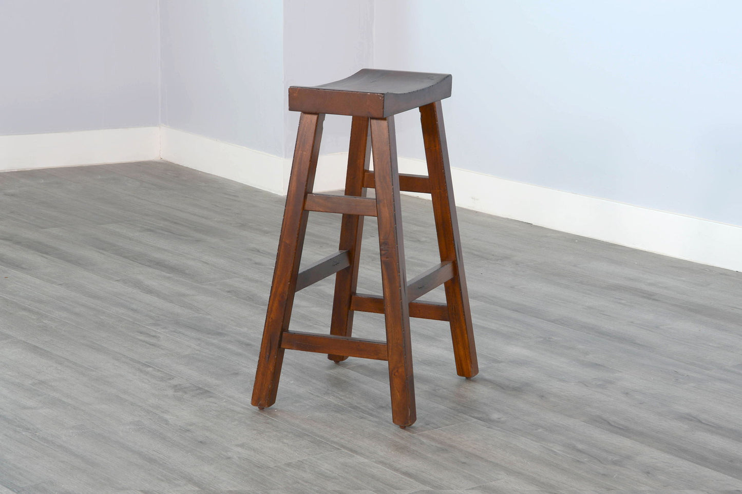 Tuscany - 30" Saddle Seat Stool With Wood Seat (Set of 2) - Vintage Mocha
