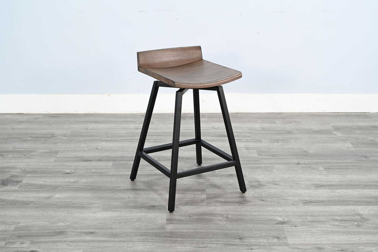 Doe Valley - 24"H Wood Swivel Stool - Buckskin