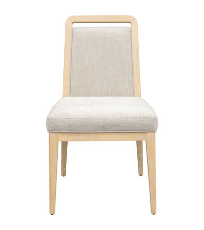 Damone - Dining Chair - Cerused White Oak / Beige