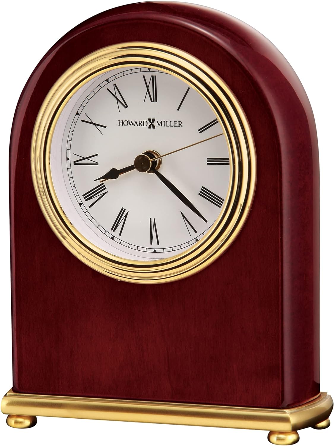 Rosewood Arch Tabletop Accent Clock