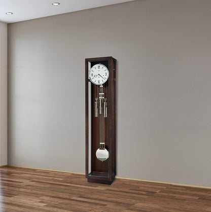 Howard Miller Ridgeway Rutland Floor Grandfather Clock– Manhattan Finish with Chrome Grid Pendulum
