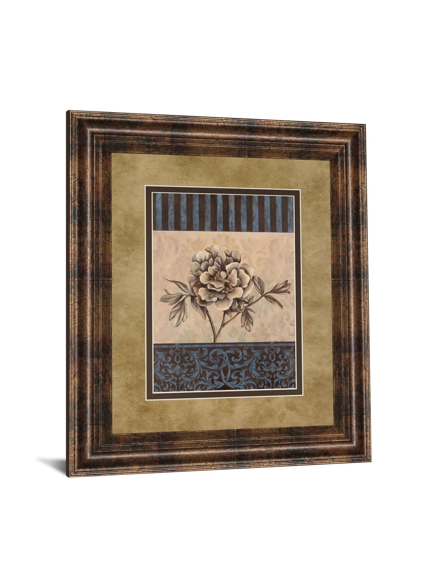 Rose Refined I By Carol Robinson - Framed Print Wall Art - Light Brown