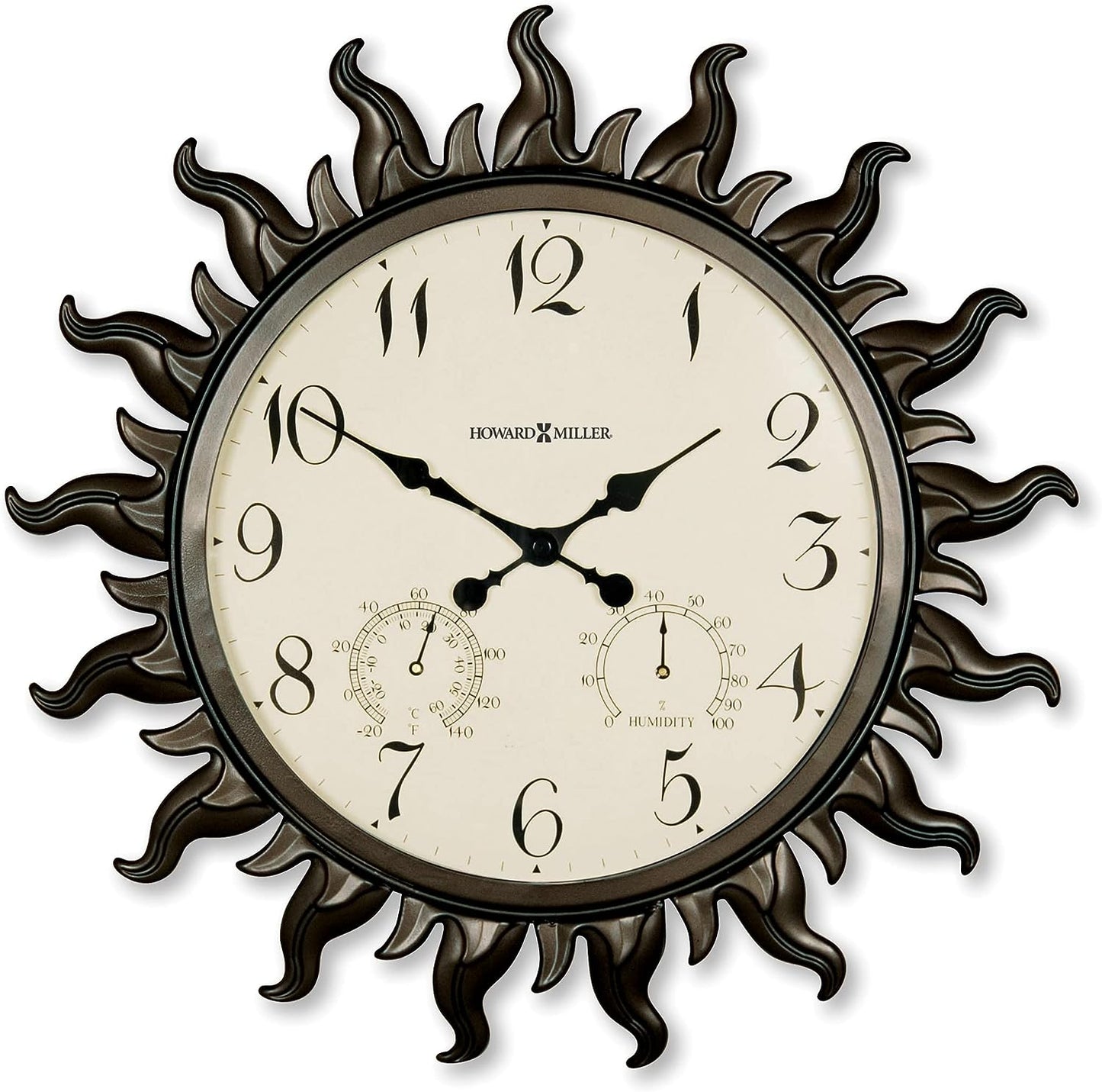 Howard Miller Sunburst II Indoor/Outdoor Wall Clock