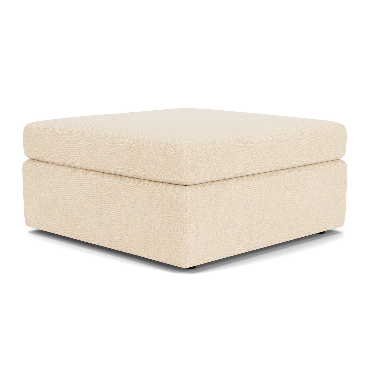 Sky - Fabric Stationary Square Cocktail Ottoman
