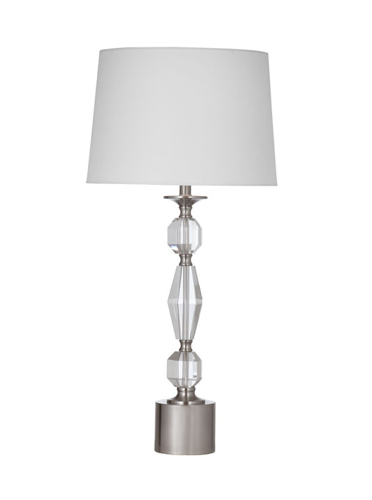 Bella - Table Lamp - Clear / Brushed Silver