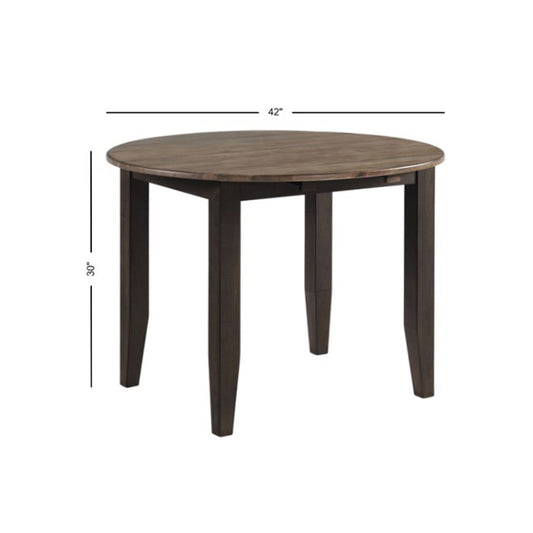 Beacon - Round Drop Leaf - Charcoal / Walnut