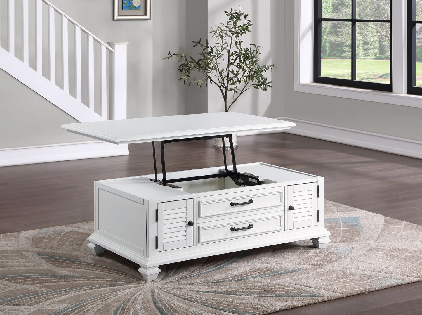 Charlestown - Lift Top Coffee Table - White