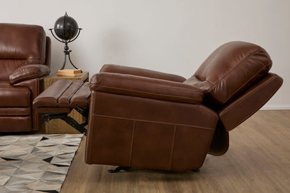 David - Power Gliding Recliner With Power Headrest & Lumbar - Pecan