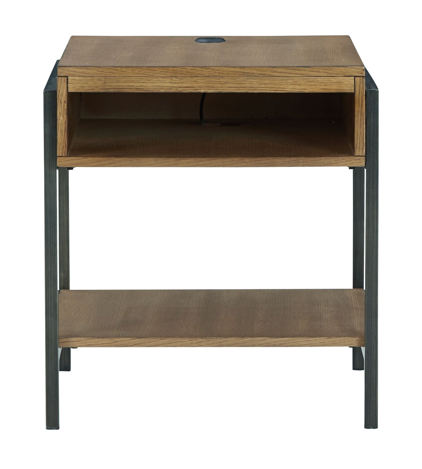 Fridley - Brown / Black - Rectangular End Table