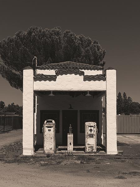 Service Station Of Yesteryear By Jd Studios (Framed) - Dark Gray