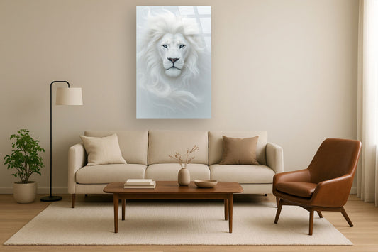 "Regal Majesty" Tempered Glass - White / Gray