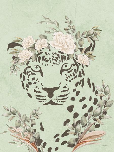 Safari Leopard Dreaming By Yass Naffas Designs - Green