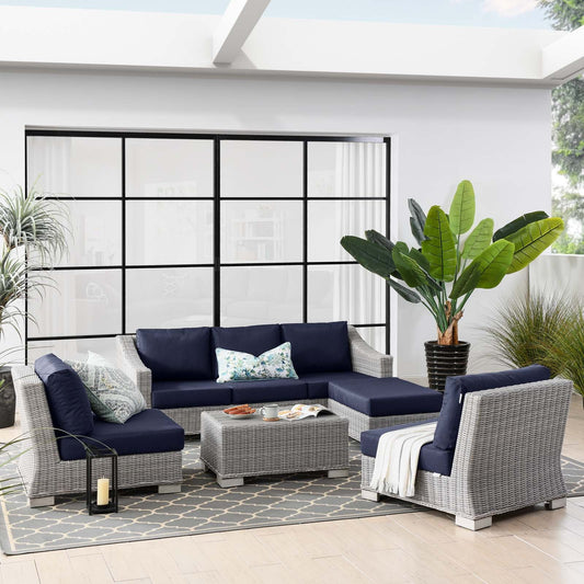 Conway 5-Piece Outdoor Patio Wicker Rattan Furniture Set