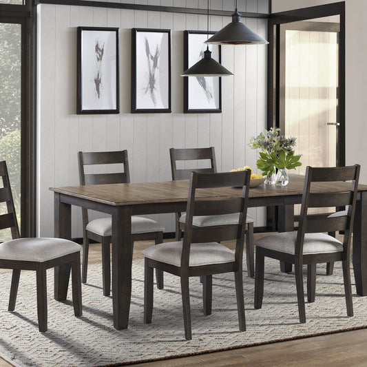 Beacon - Ladder Chair - Charcoal / Walnut