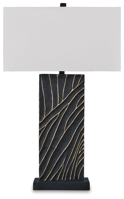 Bartlen - Black / Gold Finish - Poly Table Lamp