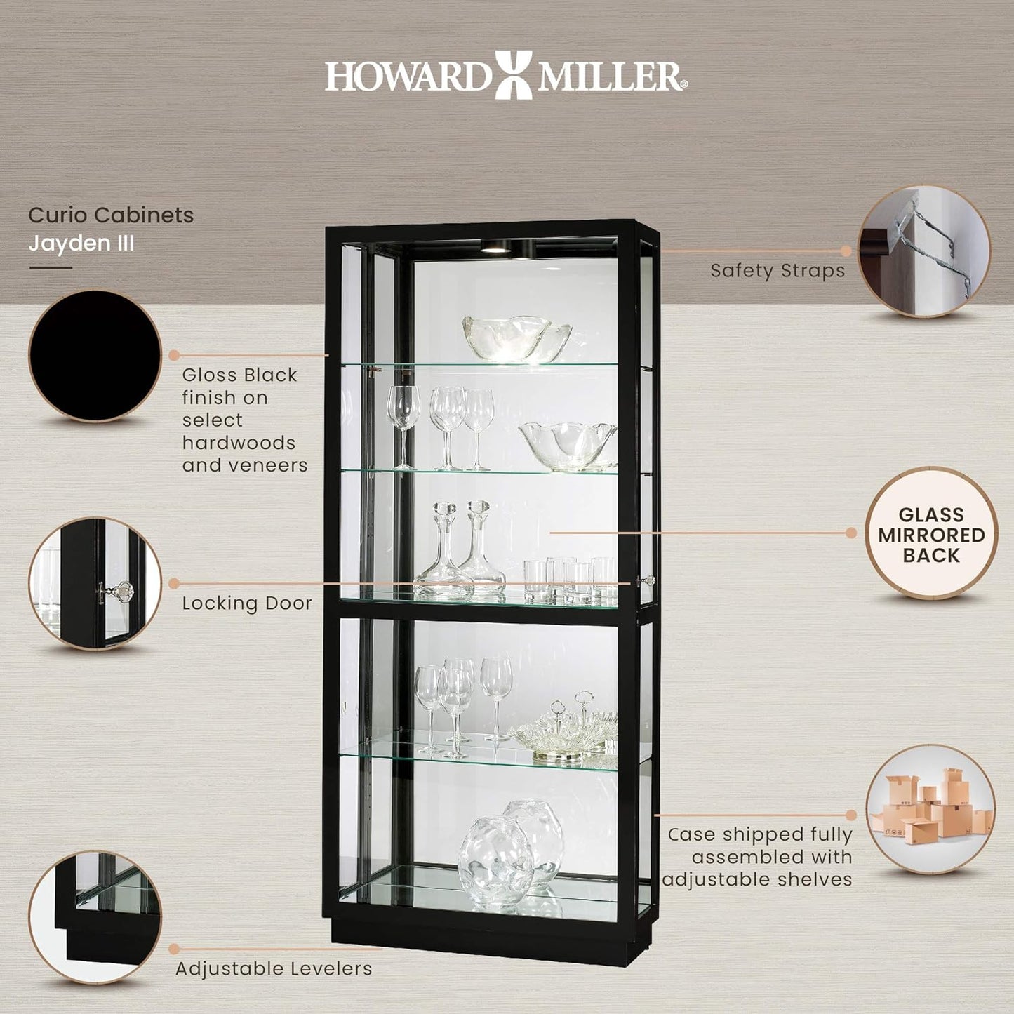 Howard Miller Jayden Curio Cabinet