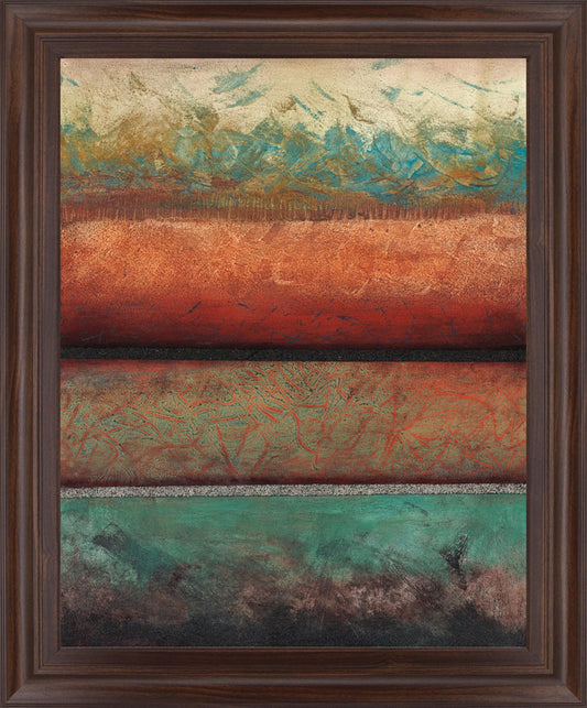Terracotta Ember - 28" x 34" Framed Wall Art - Light Brown