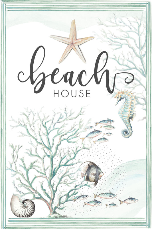 Framed Small - Beach House By Patricia Pinto - Gray