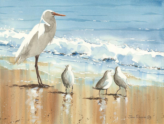 His Entourage By John Rossini - Light Blue