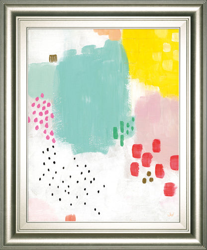 Dots And Colours-Mattie By Joelle Wehkamp - Framed Print Wall Art - Green