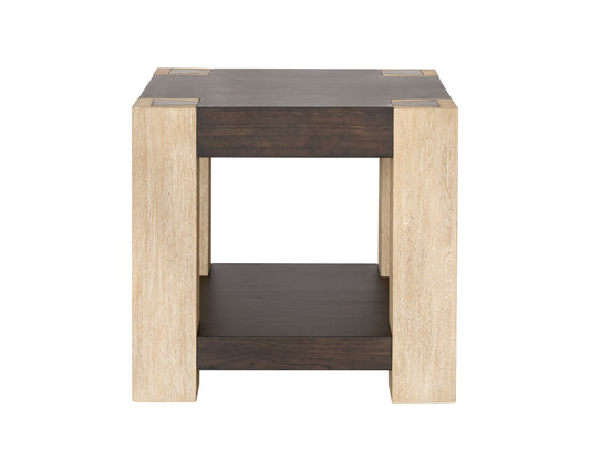 Harmony - End Table - Carbon Mindi / Blonde Acacia