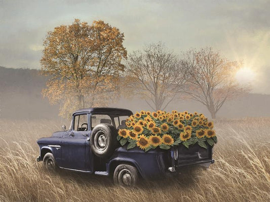 Sunflower Truck By Lori Deiter - Light Brown